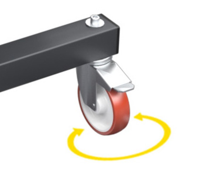 Alluminio Stack Ruote piroettanti Tekna